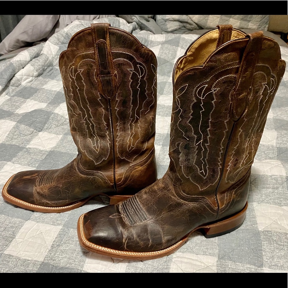 JB Dillon Cowboy Boots Square Toe Barely Worn